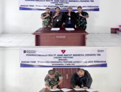 BRI Tarutung Jalin Kemitraan dengan Yonif 955/HS